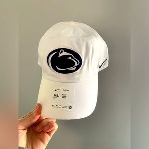 NWT Nike Penn State Club Cap Golf Hat White Blue Adult Size M L New